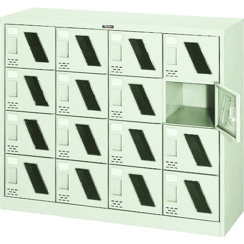 ■TRUSCO シューズケース 16人用 1050X380XH880 窓付〔品番:SC16WM〕【5209269:0】[法人・事業所限定][直送元][店頭受取不可]｜ホームセンターバロー　店