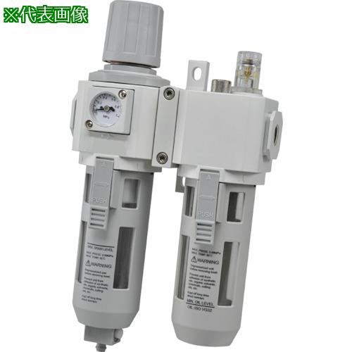 ■TAIYO エアコントロールユニット/2点セット(ブラケット、角型圧力計付)〔品番:EKL310BD〕【5212477:0】[店頭受取不可]｜ホームセンターバロー　店
