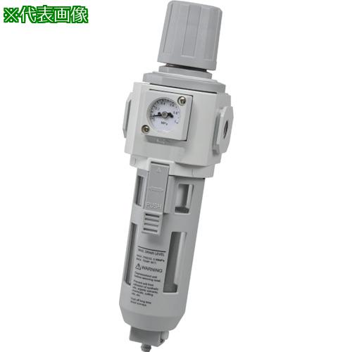 ■TAIYO フィルタレギュレータ(オートドレン、ブラケット、角型圧力計付)〔品番:EFR308ABD〕【5212500:0】[送料別途見積り][店頭受取不可]｜ホームセンターバロー　店
