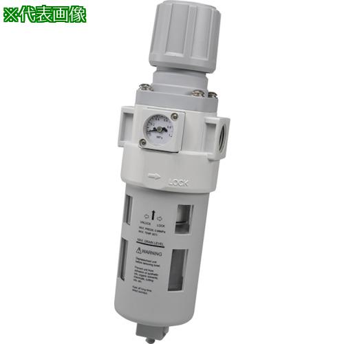 ■TAIYO フィルタレギュレータ(角型圧力計付)〔品番:MFR310D〕【5212518:0】[送料別途見積り][店頭受取不可]｜ホームセンターバロー　店