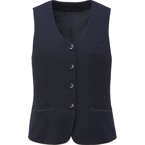 ■GROW 事務服 ベスト レディース オフィス 制服 ネイビー 09〔品番:GVEL2052K309〕【5214590:0】[送料別途見積り][掲外取寄][店頭受取不可]