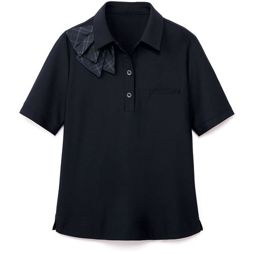 ■GROW ポロシャツ 半袖 紺 レディース 事務服 ネイビー LL〔品番:GCSL2204K3LL〕【5216200:0】[送料別途見積り][掲外取寄][店頭受取不可]｜ホームセンターバロー　店