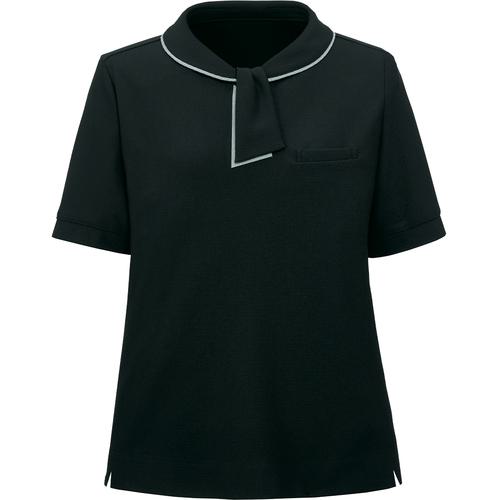 ■GROW ポロシャツ 半袖 黒 レディース 事務服 ブラック SS〔品番:GCSL2303B9SS〕【5216266:0】[送料別途見積り][掲外取寄][店頭受取不可]