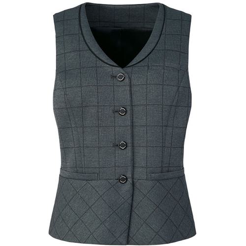 ■GROW ピケニット・ウィンドーペンベストグレー系19〔品番:GVEL1860B719〕【5228333:0】[送料別途見積り][掲外取寄][店頭受取不可]｜ホームセンターバロー　店