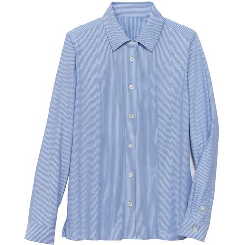■GROW ブラウス シャツ レディース 長袖 ブルー 11号〔品番:GBLL1865K611〕【5229019:0】[送料別途見積り][掲外取寄][店頭受取不可]｜ホームセンターバロー　店