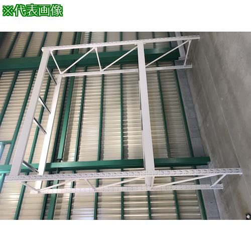 ■双福鋼器 パレットラック 1000kg 4000&times;2700&times;1200 ビーム2段 単体 ホワイトグレー〔品番:GP14027D122TW〕【5260449:0】[送料別途見積り][法人・事業所限定][外直送][店頭受取不可]｜ホームセンターバロー　店