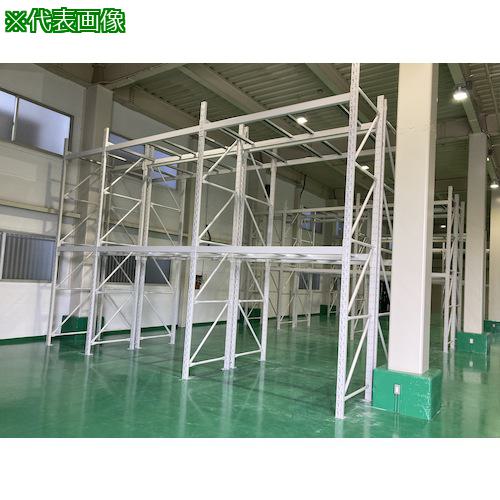 ■双福鋼器 パレットラック 2000kg 3500&times;2700&times;1200 ビーム2段 増連 ホワイトグレー〔品番:GP23527D122ZW〕【5260458:0】[送料別途見積り][法人・事業所限定][外直送][店頭受取不可]｜ホームセンターバロー　店