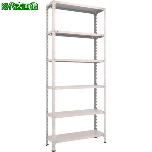 ■TRUSCO スチールラック 軽量ボルト式棚 1800X300XH1800 6段 ネオグレー〔品番:66V16〕【5265964:0】[店頭受取不可]｜ホームセンターバロー　店