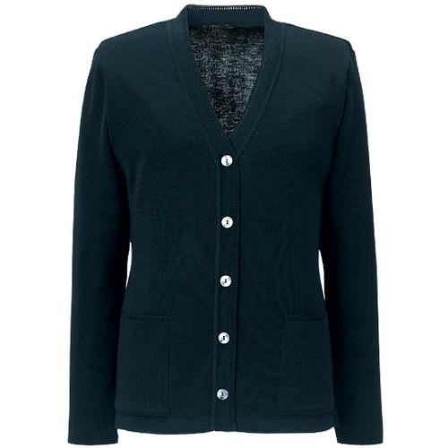 ■GROW カーディガン レディース ニット Vネック 事務服 ブラック L〔品番:KN015B9L〕【5266154:0】[送料別途見積り][掲外取寄][店頭受取不可]｜ホームセンターバロー　店