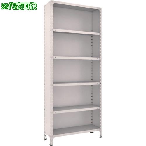 ■TRUSCO スチールラック 軽量棚背板・側板付 1500X600XH1500 6段 ネオグレー〔品番:55W26〕【5272268:0】[店頭受取不可]｜ホームセンターバロー　店