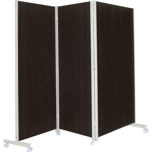 ■日本住器工業 折り畳みパーテーション 高さ180cm 3連 ブラウン〔品番:OTP1803BR〕【5275343:0】[送料別途見積り][法人・事業所限定][直送][店頭受取不可]｜ホームセンターバロー　店