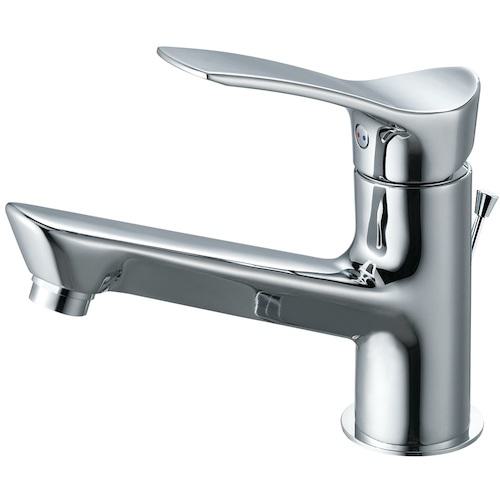 ■SANEI シングルワンホール洗面混合栓〔品番:K4712EPJK〕【5307361:0】[送料別途見積り][掲外取寄][店頭受取不可]