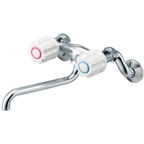 ■SANEI ツーバルブ混合栓〔品番:K131W〕【5307377:0】[送料別途見積り][掲外取寄][店頭受取不可]