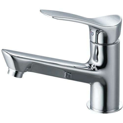 ■SANEI シングルワンホール洗面混合栓〔品番:K4712ENJK〕【5308858:0】[送料別途見積り][掲外取寄][店頭受取不可]