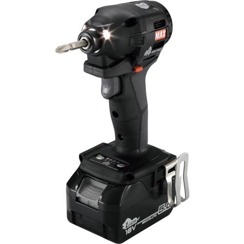 ■MAX 充電式ブラシレスインパクトドライバ14.4Vセット黒〔品番:PJID153KB2C1450A〕【5360322:0】[送料別途見積り][掲外取寄][店頭受取不可]