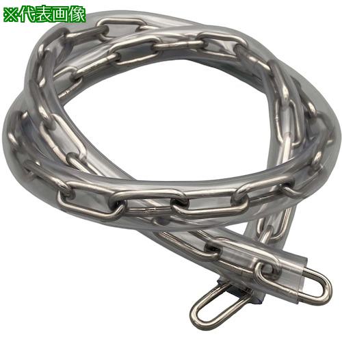 ■ラクテム 溶接チェーン ステンレス 線径4mm 5M 保護チューブ付〔品番:WCST5〕【5362632:0】[送料別途見積り][掲外取寄][店頭受取不可]