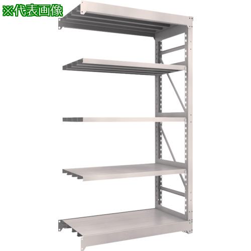 ■TRUSCO スチールラック M10型重量棚 1200X900XH2400 5段 連結 ネオグレー〔品番:M108495B〕【5362742:0】[法人・事業所限定][直送元][店頭受取不可]｜ホームセンターバロー　店