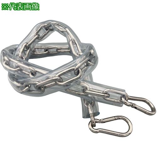 ■ラクテム 溶接チェーン ステンレス 線径5mm 4M AKフック・保護チューブ付〔品番:WSAT54〕【5364153:0】[送料別途見積り][掲外取寄][店頭受取不可]｜ホームセンターバロー　店