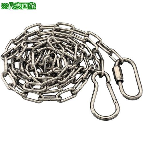 ■ラクテム 溶接チェーン ステンレス 線径2mm 3M スナップフックB型・リングキャッチ付〔品番:WSRA23〕【5365702:0】[送料別途見積り][掲外取寄][店頭受取不可]