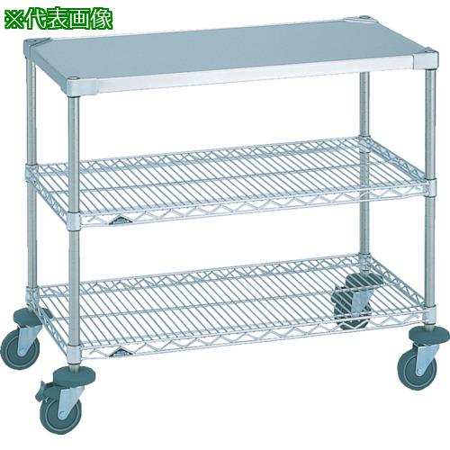 ■ERECTA ステンレスエレクターカート ワーキングカート2型〈ABSテーパー〉間口759mm&times;奥行461mm&times;高さ815mm 3段〔品番:NSWT2AS〕【5373603:0】[送料別途見積り][法人・事業所限定][外直送][店頭受取不可]｜ホームセンターバロー　店