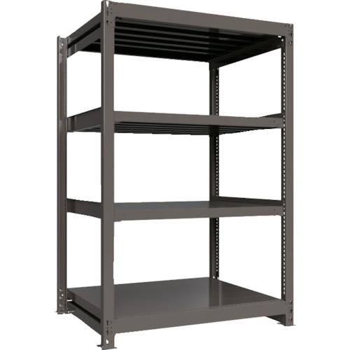 ■ICHIMAI 重量ボルトレスラック 段荷重1000Kg H1800&times;W1200&times;D900 天地4段 単体グレー〔品番:TH1000649T4〕【5384286:0】[送料別途見積り][法人・事業所限定][直送][店頭受取不可]｜ホームセンターバロー　店