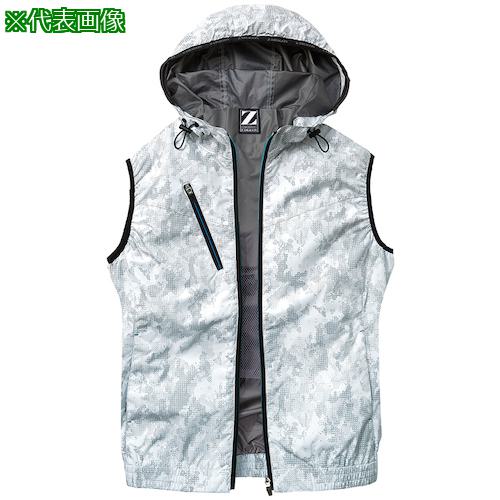 ■自重堂 空調服ベスト シルバ-カモフラ EL〔品番:74220141EL〕【5392264:0】[送料別途見積り][掲外取寄][店頭受取不可]