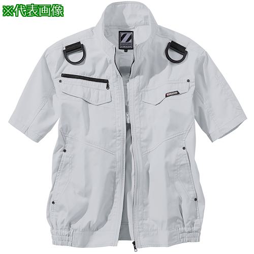 ■自重堂 空調服半袖ブルゾン シルバ- LL〔品番:74130036LL〕【5395412:0】[送料別途見積り][掲外取寄][店頭受取不可]