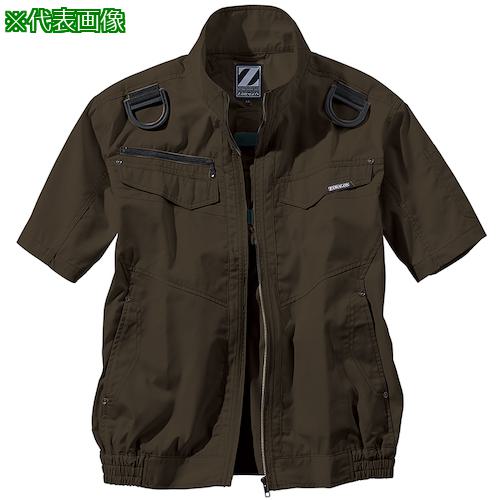 ■自重堂 空調服半袖ブルゾン オリ-ブ L〔品番:74130009L〕【5397034:0】[送料別途見積り][掲外取寄][店頭受取不可]