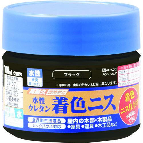 ■KANSAI 水性ウレタン着色ニス 100ML ブラック《12本入》〔品番:774107100〕【5429277×12:0】[送料別途見積り][店頭受取不可]