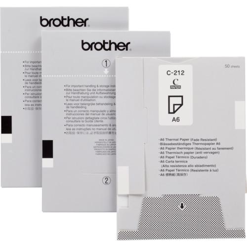 ■brother MPrint用ペーパーカセット高保存性感熱紙(A6)1000枚(50枚入り×20カセット)〔品番:C212〕【5433105:0】[送料別途見積り][掲外取寄][店頭受取不可]