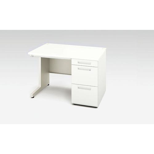 ■NAIKI 片袖デスク XEHH型/天板:ホワイト 本体:クリアーホワイト/W1100×D800×H720〔品番:XEHH118GWH〕【5443517:0】[送料別途見積り][法人・事業所限定][外直送][店頭受取不可]