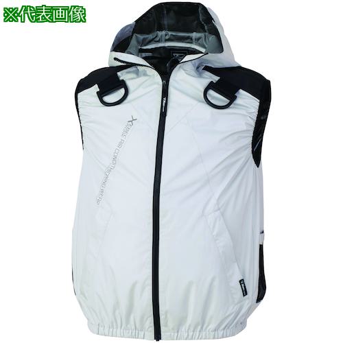 ■XEBEC 空調服遮熱ハーネスベスト(フード付き)XE98106-22-M シルバーグレー〔品番:XE9810622M〕【5520020:0】[送料別途見積り][掲外取寄][店頭受取不可]