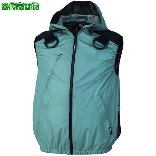 ■XEBEC 空調服遮熱ハーネスベスト(フード付き)XE98106-43-L ブルーグレー〔品番:XE9810643L〕【5520361:0】[送料別途見積り][掲外取寄][店頭受取不可]