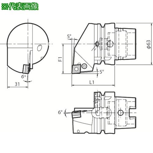 ■京セラ 複合加工機用旋削工具 外径・端面加工用ホルダ PCLN〔品番:T63HPCLNLDX12〕【5532175:0】[送料別途見積り][掲外取寄][店頭受取不可] 20,316円