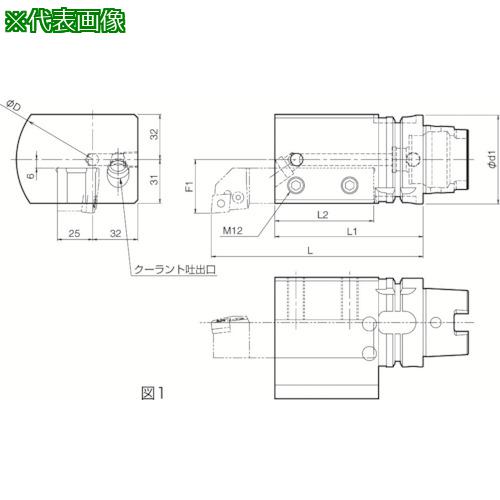 ■京セラ ツーリング機器 外径・端面加工角シャンク取付用ホルダ〔品番:T63HS2525L105〕【5532329:0】[送料別途見積り][掲外取寄][店頭受取不可]