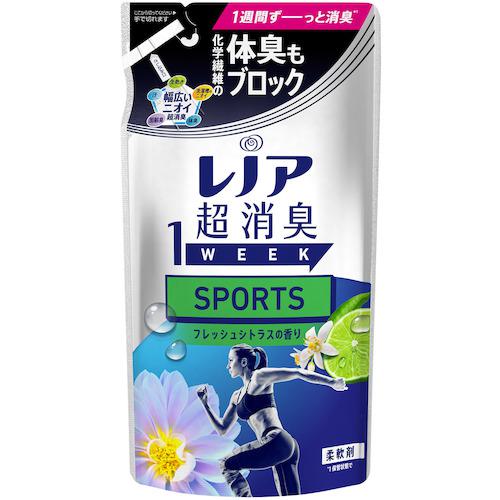 ■P&G レノア 超消臭1WEEK SPORTS フレッシュシトラス 詰め替え 380ml《16個入》〔品番:408051〕【5547403×16:0】[送料別途見積り][掲外取寄][店頭受取不可]