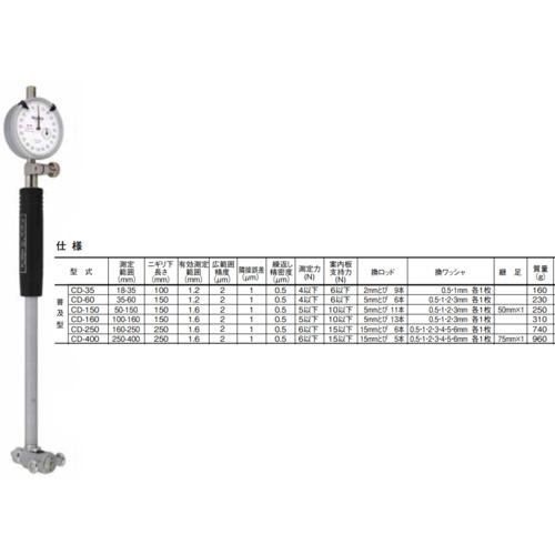 ■TECLOCK シリンダゲージ〔品番:CD150〕【5550463:0】[送料別途見積り][法人・事業所限定][外直送][店頭受取不可]