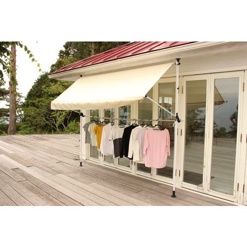 ■TASSCOM 竿付きオーニング4 2m ベージュ〔品番:TAN90220ABE〕【5566098:0】[法人・事業所限定][外直送元][店頭受取不可]｜ホームセンターバロー　店