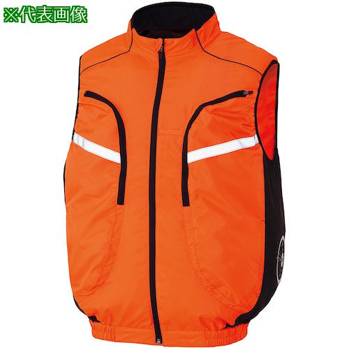 ■アイトス 物流作業対応型空調服ベスト(空調服TM) ハイパーオレンジ 5L〔品番:AZ501950935L〕【5614662:0】[送料別途見積り][掲外取寄][店頭受取不可]