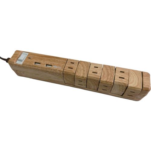 ■Fargo TAPKING USB AC12個口 3.4A USB 2ポート ベージュウッド〔品番:PT60112BEWD〕【5627203:0】[店頭受取不可] 4,553円