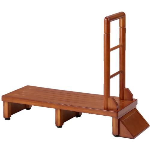 ■TASSCOM 手すり付き玄関台 90cm ブラウン〔品番:TAN88990BR〕【5652756:0】[法人・事業所限定][直送元][店頭受取不可]｜ホームセンターバロー　店
