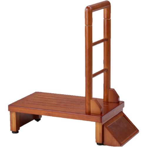 ■TASSCOM 手すり付き玄関台 60cm ブラウン〔品番:TAN88960BR〕【5652757:0】[法人・事業所限定][直送元][店頭受取不可]