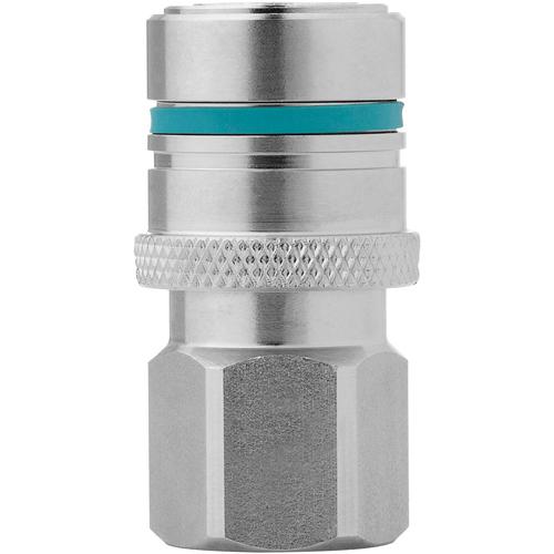 ■CEJN ノン・ドリップカップリング(ソケット)呼径4mm ステンレス製 バルブ付 NPT1/4&rdquo;メネジ FPM〔品番:102771410〕【5664771:0】[送料別途見積り][法人・事業所限定][掲外取寄][店頭受取不可]｜ホームセンターバロー　店