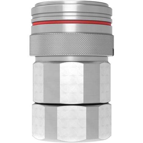 ■CEJN ノン・ドリップカップリング(ソケット)呼径19mm 真鍮製 バルブ付 G1”メネジ EPDM カラーコード赤〔品番:107671241〕【5664970:0】[送料別途見積り][法人・事業所限定][掲外取寄][店頭受取不可]