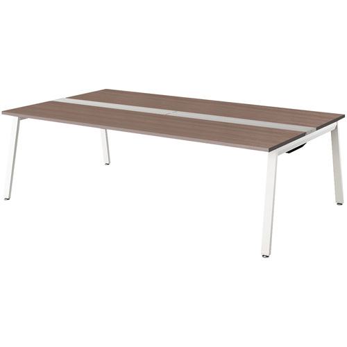 ■NAIKI 大型ベンチテーブル(基本型)(両面タイプ)〔品番:RXFN2414KWCA〕【5679439:0】[送料別途見積り][法人・事業所限定][外直送][店頭受取不可]