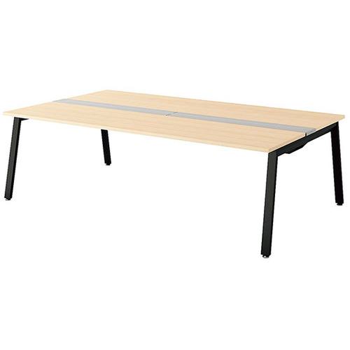 ■NAIKI 大型ベンチテーブル(基本型)(両面タイプ)〔品番:RXFN2414KBHP〕【5684626:0】[送料別途見積り][法人・事業所限定][外直送][店頭受取不可]