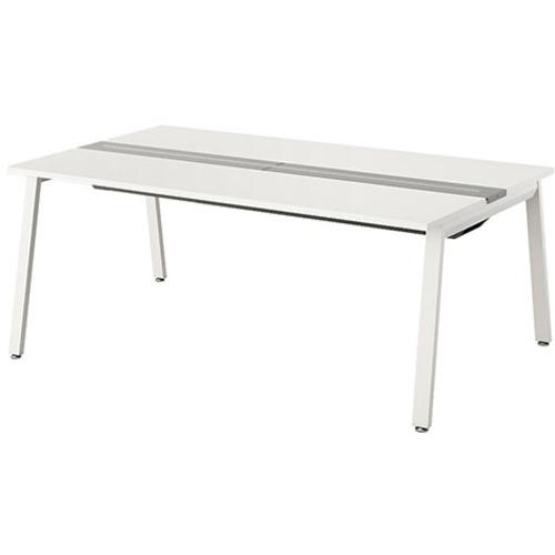 ■NAIKI 大型ベンチテーブル(基本型)(両面タイプ)〔品番:RXFN2012KWHP〕【5686317:0】[送料別途見積り][法人・事業所限定][外直送][店頭受取不可]
