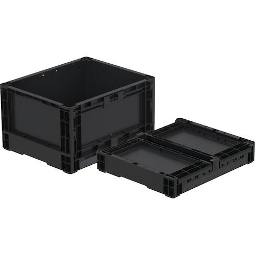 ■サンコー 導電折りたたみコンテナー 561920 オリコンEP58B(導電)ブラック〔品番:56192000BK901〕【5687823:0】[送料別途見積り][法人・事業所限定][外直送][店頭受取不可]