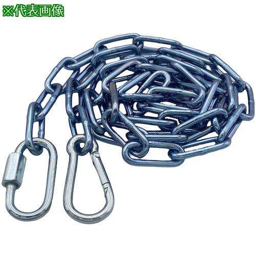 ■ラクテム 溶接チェーン 鉄 線径3mm 10M AKフック・リングキャッチ付〔品番:WURA310〕【5709029:0】[送料別途見積り][掲外取寄][店頭受取不可]