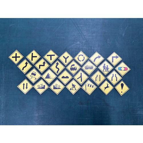 ■グリーンクロス 警戒標識 マグネット50角27種セット〔品番:6300042907〕【5712189:0】[送料別途見積り][法人・事業所限定][外直送][店頭受取不可]